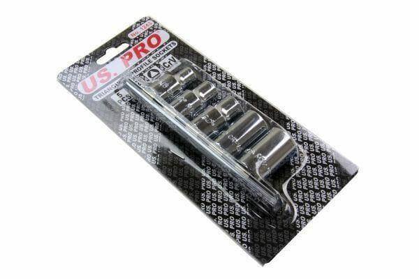US PRO 5 Piece 1/2" Drive Security Triangular Profile Sockets M5 - M12 1243