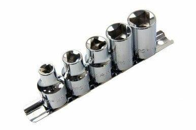 US PRO 5 Piece 1/2" Drive Security Triangular Profile Sockets M5 - M12 1243