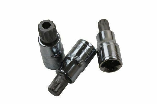 US PRO 5 Piece 1/2" Drive Spline Triple Square Bit Sockets M10 - M18 2076
