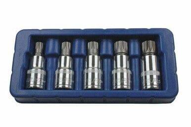 US PRO 5 Piece 1/2" Drive Spline Triple Square Bit Sockets M10 - M18 2076