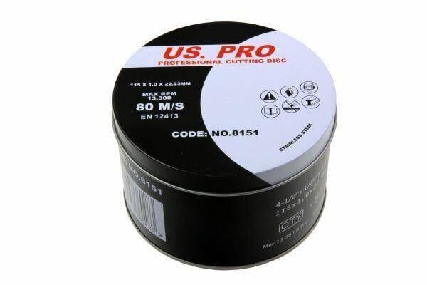 US Pro 50 Pack Professional 115 X 1.0 X 22.2mm Cutting Discs Stainless Steel B8151