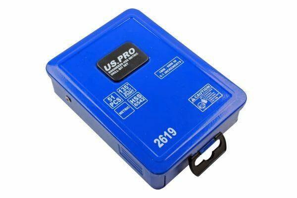 US PRO 51 Piece Engineers HSS Metric Drill Bits Set 1 - 6mm 2619