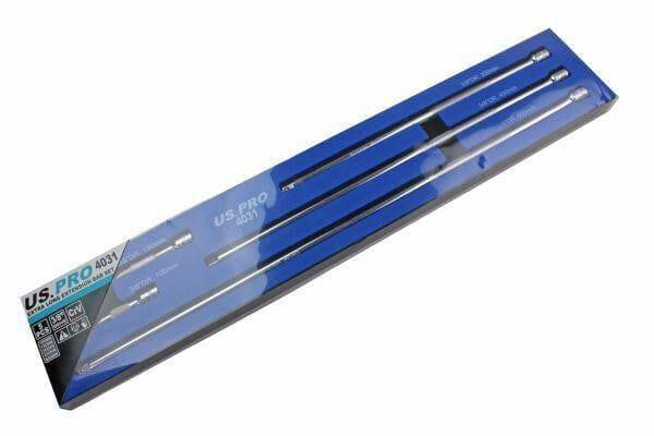 US PRO 5pc 3/8 dr Extra Long Extension Bar Set 100, 150, 350, 450, 600mm 4031