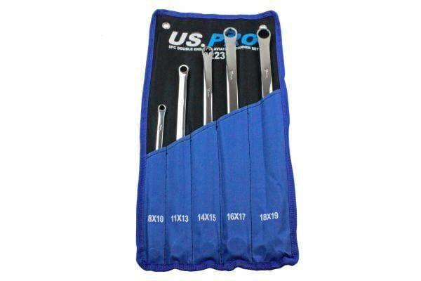 US PRO 5pc Aviation Double Ended Ring Extra Long Spanner Set 8 - 19mm 3223