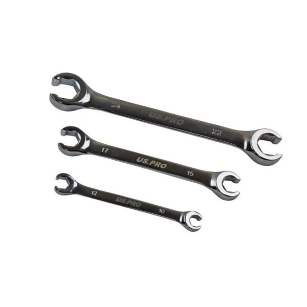 US PRO 6 Piece Metric 6 Point Flare Nut Spanner Wrench Set 8 - 24mm 2046