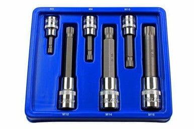 US PRO 6pc 3/8 & 1/2" dr Triple Square Spline Bit Socket Set 3228