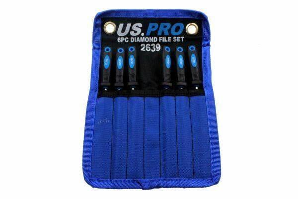 US PRO 6pc Diamond File Set 175mm 2639