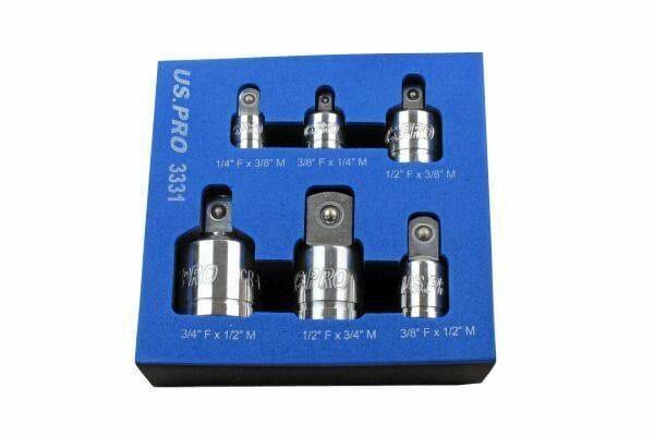 US PRO 6pc Socket Adaptor Set - Reducer Set - Step Up And Step Down 3331