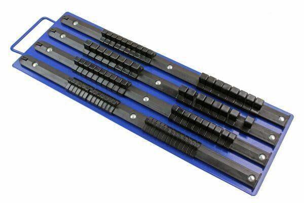 US PRO 80pc 1/4" 3/8" 1/2" Socket Tray Rack Socket Storage Rail 1681