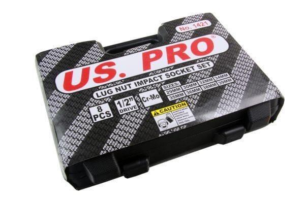 US PRO 8PC 1/2" DR LUG NUT IMPACT SOCKET SET B1421