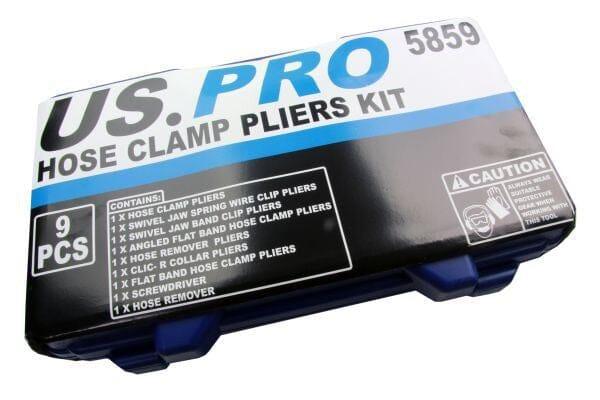 US PRO 9PC Hose Clamp Pliers Kit 5859