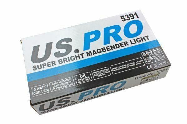 US PRO Blue & Black Super Bright Magbender Light - Inspection Light  - LED Torch 5391