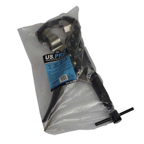 US PRO Exhaust pipe cutter Cuts Stainless 0-75mm Diameter T handle lock 6288