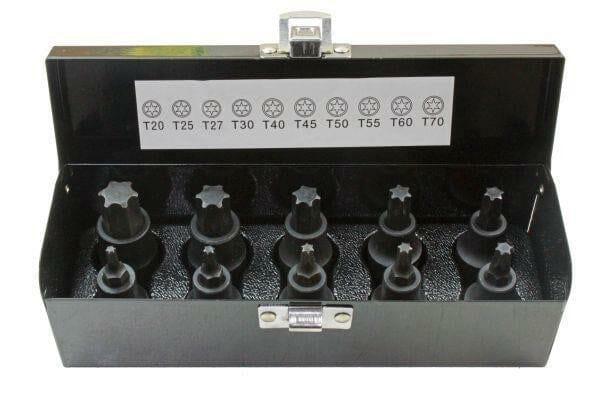 US PRO INDUSTRIAL 10pc 1/2"Dr Impact Torx Bit Socket Set T20 - T70  2087