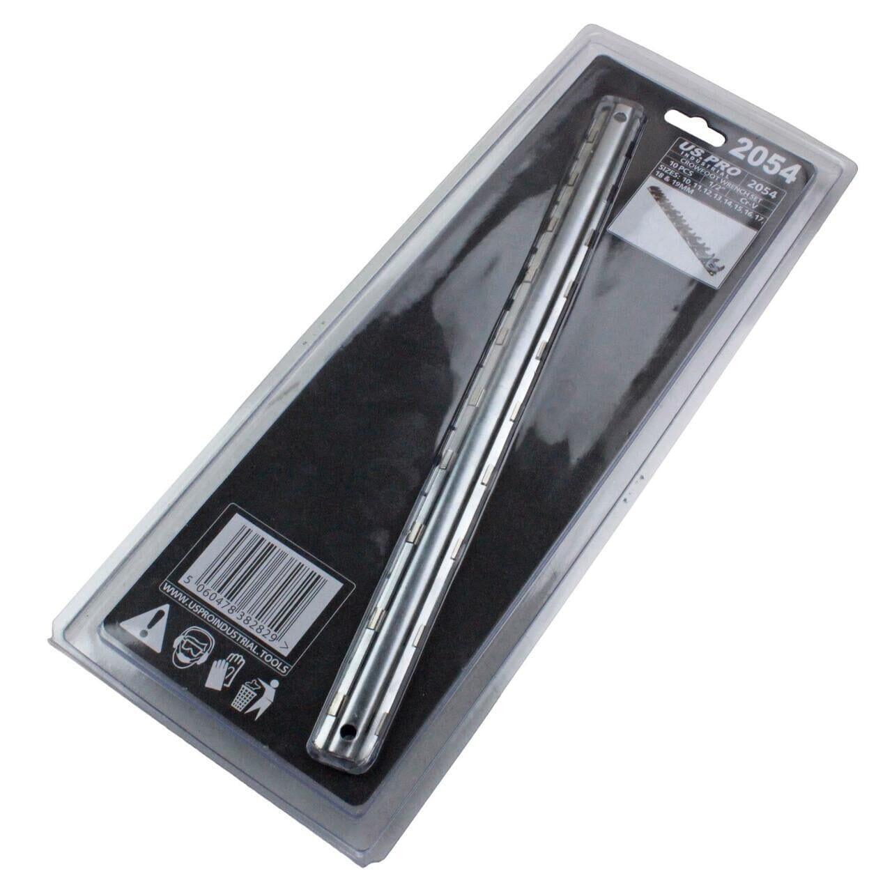 US PRO INDUSTRIAL 10pc Metric Crowfoot 3/8" Drive Spanner Socket Wrench 2054