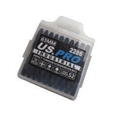 US PRO INDUSTRIAL 10PK MIXED 65MM Double End Impact Torsion Screwdriver Bits 2286