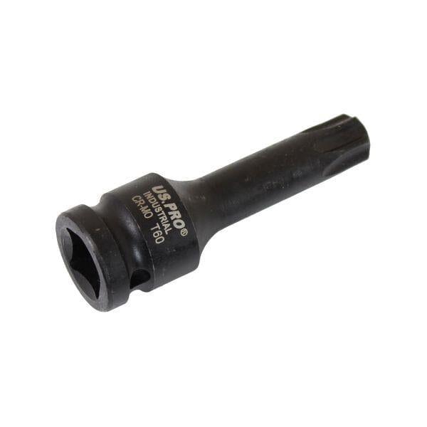 US PRO INDUSTRIAL 1/2" DR Impact Star/Torx Bit Socket T60 x 78mm 3938