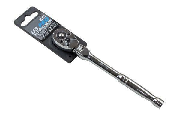 US PRO INDUSTRIAL 1/4" DR 72t Flexi Flexible Head Ratchet 4201