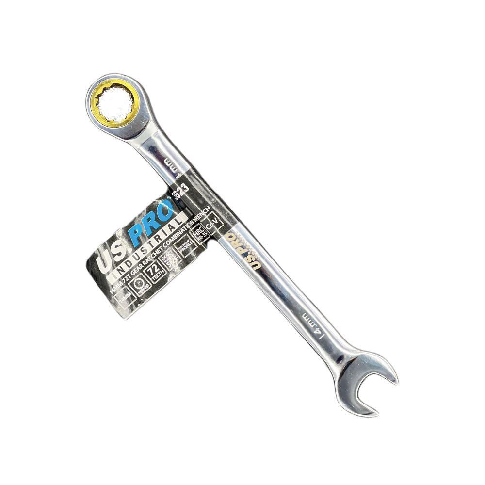 US PRO Industrial 14mm Gear Ratchet Combination Spanner Wrench 72th 12 Point 3623