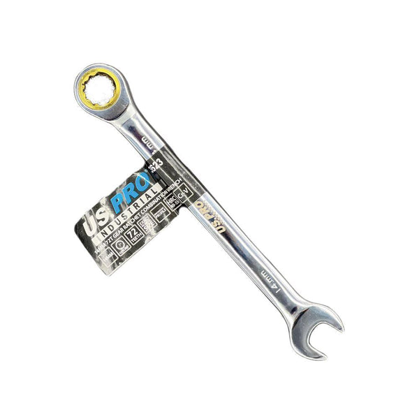 US PRO Industrial 14mm Gear Ratchet Combination Spanner Wrench 72th 12 Point 3623