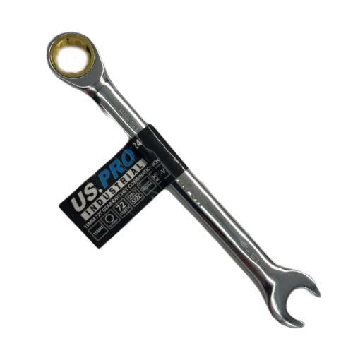 US PRO INDUSTRIAL 15mm Gear Ratchet Combination Spanner Wrench 72th 12 Point 3624