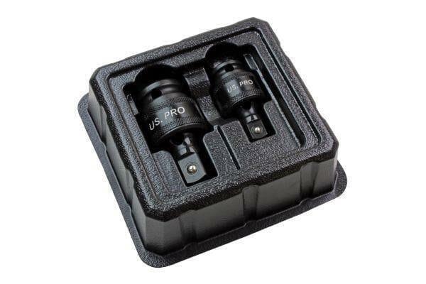 US PRO INDUSTRIAL 2PC Impact Universal Joint Set 3/8" & 1/2" Drives 1466