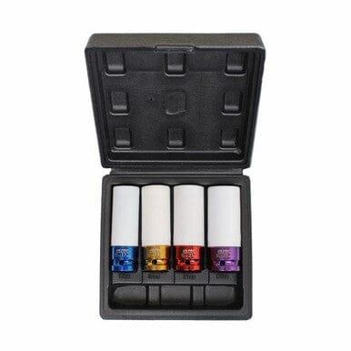 US PRO Industrial 4pc 1/2" DR Deep Impact Sockets For Alloy Wheels 17 - 22mm 3858