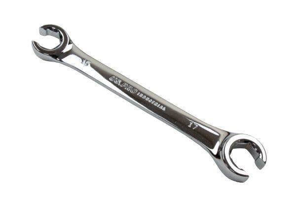 US PRO INDUSTRIAL 4PC 6PT Flare Nut Wrench Set 9 - 17mm In A Foam Tray 2289