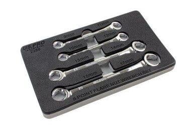 US PRO INDUSTRIAL 4PC 6PT Flare Nut Wrench Set 9 - 17mm In A Foam Tray 2289