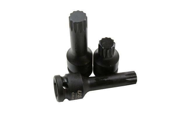 US PRO INDUSTRIAL 6PC 1/2" Dr Impact Spline Bit Sockets Shallow & Deep M14 M16 M18 1379