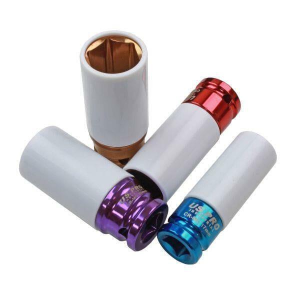 US PRO INDUSTRIAL 7PC 1/2" DR Alloy Wheel Deep Impact Sockets 17 - 27mm 3459