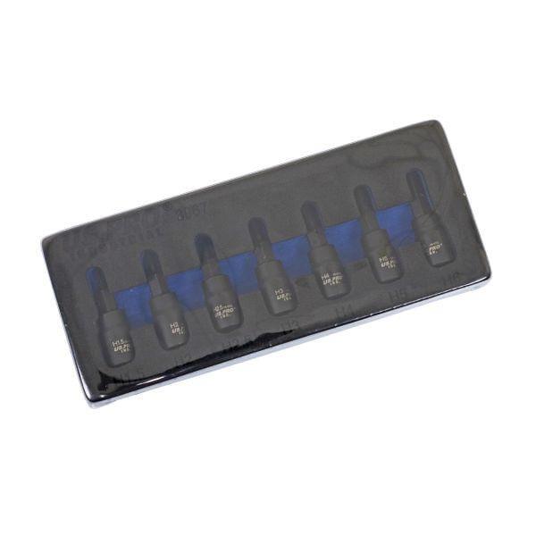 US PRO INDUSTRIAL 7PC 1/4" DR Impact Hex Allen Bit Socket Set H1.5 - H6 3967