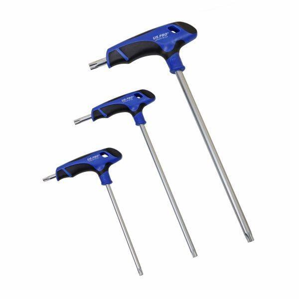 US PRO INDUSTRIAL 9pc Premium T-Handle Star/Torx keys, Screwdrivers Set 4560