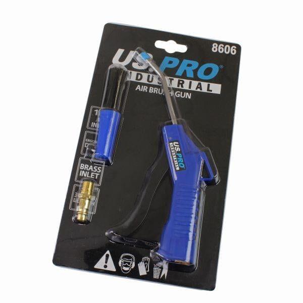 US PRO Industrial Air Blow Dust Gun With Brush Compressed Air Duster Tool 8606