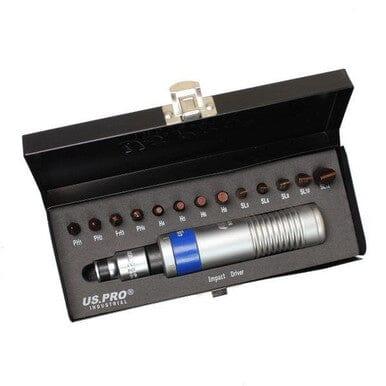 US PRO Industrial Impact Driver Set 14pc With S2 Bits 1/2" Square DR Hex Chuck 2292