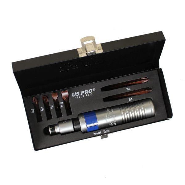 US PRO Industrial Impact Driver Set 7pc With S2 Bits 1/2" Square DR Hex Chuck 2293