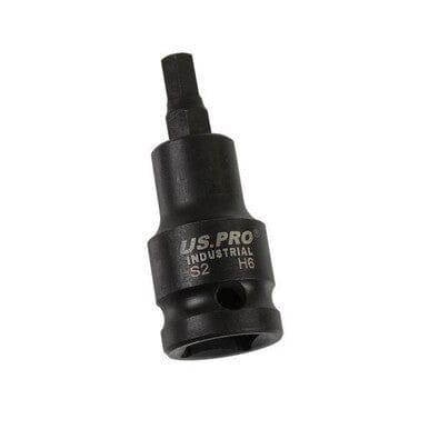 US PRO INDUSTRIAL M6 X 55MM 1/2" DR Impact Hex Allen Bit Socket 3853