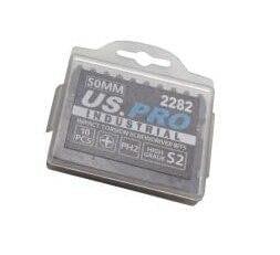 US PRO INDUSTRIAL Pack Of 10 PH2 50MM Impact Torsion Screwdriver Bits 2282