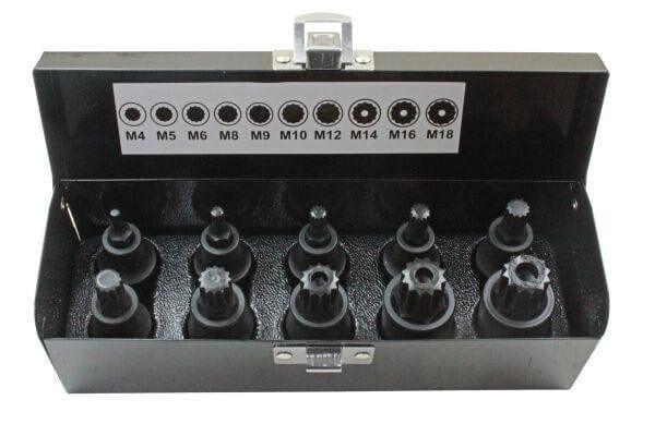 US PRO INDUSTRIAL Tools 10pc 1/2" dr Impact Spline Bit Sockets Set 3435