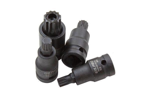 US PRO INDUSTRIAL Tools 10pc 1/2" dr Impact Spline Bit Sockets Set 3435