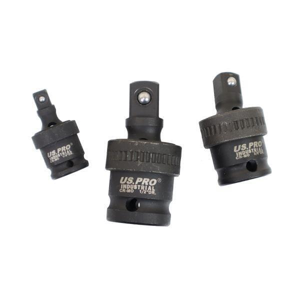 US PRO INDUSTRIAL Universal Joint Impact Socket Set 1/4" 3/8" 1/2" DR in EVA Foam Tray 3984