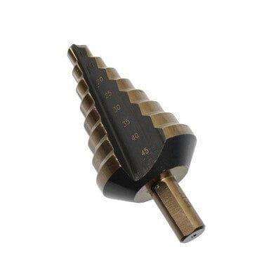 US PRO Tools 10 - 45mm HSS-G+ Step Drill Spiral Step Cone 7134