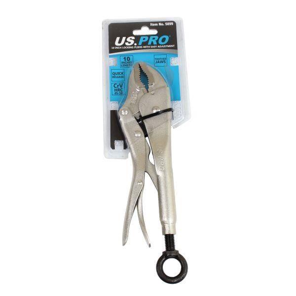 US PRO Tools 10 Inch / 250MM Locking Pliers With Easy Adjustment 5899