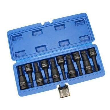 US PRO Tools 10 Piece 1/2" Dr Impact Spline Bit Socket Set M5 - M18 3639