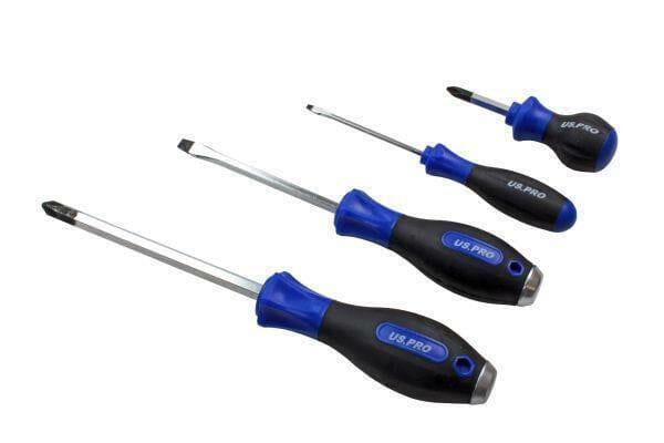 US PRO Tools 10 Piece Screwdriver Set Phillips & Slotted With Magnetic Tip 1621
