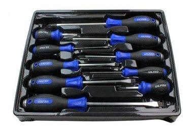 US PRO Tools 10 Piece Screwdriver Set Phillips & Slotted With Magnetic Tip 1621