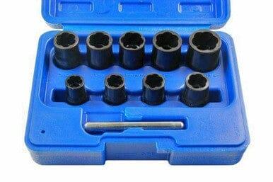 US PRO Tools 10PC 3/8" DR Impact Twist Socket Set - Rounded Nuts Bolts & Studs Removal 3317
