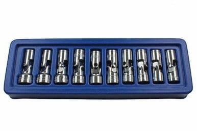 US PRO Tools 10pc 3/8dr Flexi Flexible Universal Sockets Set Metric 1693