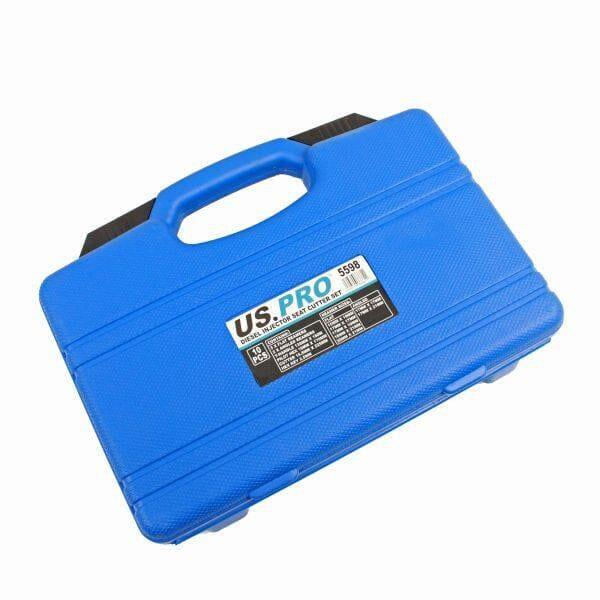 US PRO Tools 10pc Diesel Injector Seat Cutter Tool Cleaner Set Universal Re-Face Score Kit 5598