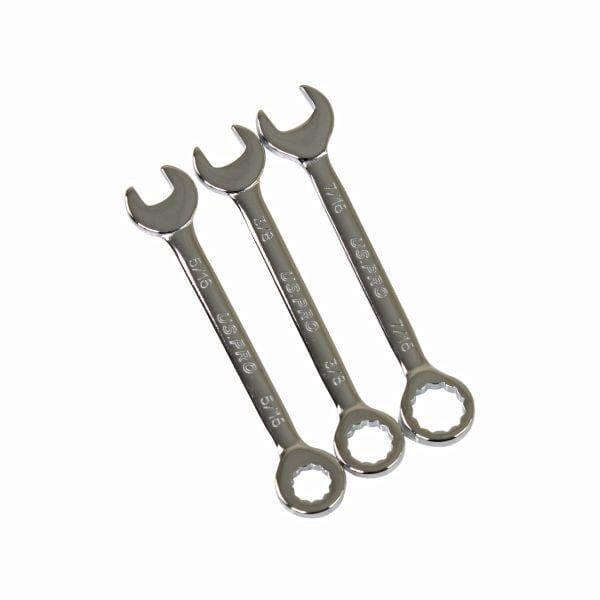 US PRO Tools 10PC SAE Mini Equal Combination Spanner Set 5/32" - 7/16" 3874